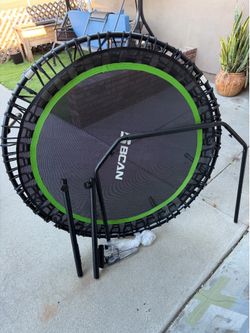 48” Fitness trampoline with handle bar