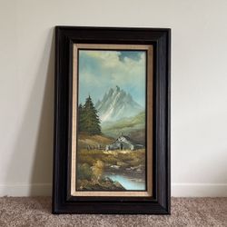 Framed Landscape Hand Painting