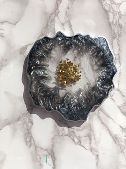Silver & gold coaster