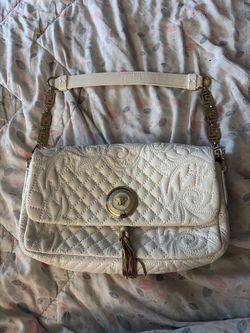 Authentic Versace Vanitas Quilted Leather Medusa Tassel Shoulder Bag – White / Gold (NWT/Tags Included)