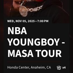 NBA YOUNGBOY 2 CONCERT TICKETS FLOOR TICKETS ANAHEIM 