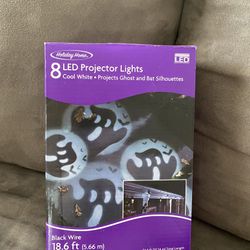 BRAND NEW LED PROJECTOR LIGHTS COOL WHITE BLACK WIRE PROJECTS GHOST AND BAT SILHOUETTES