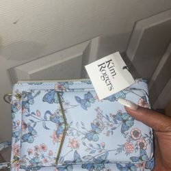 Blue. Butterfly Purse