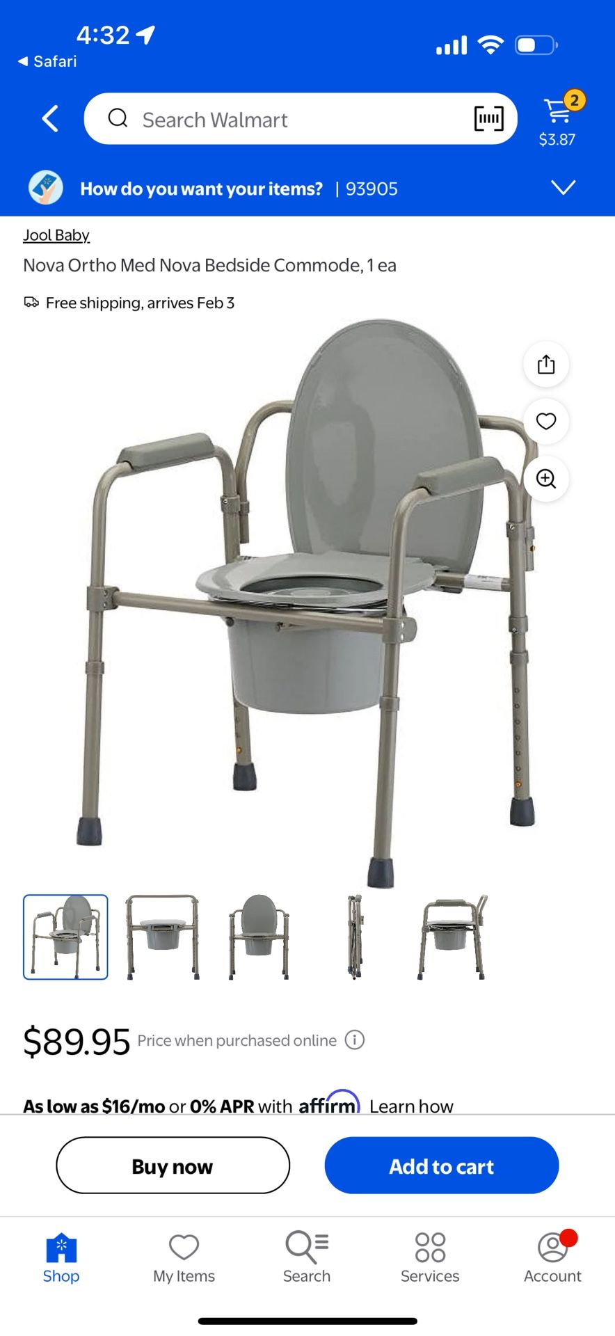Nova Elderly Bathroom Chair