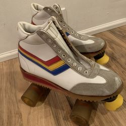 ntage 70's Free Former Roller Skates Unisex Men 6 Women 8 Derby Roller Girl