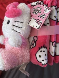 New Hello Kitty Plush and Blanket