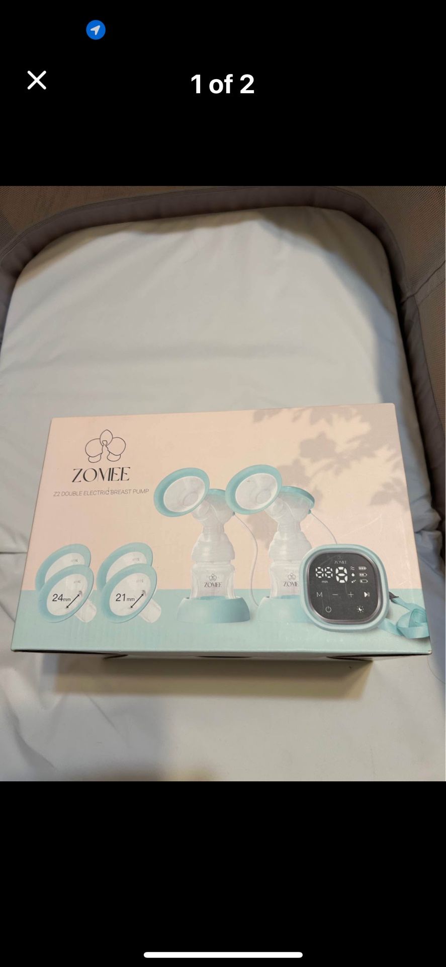 Zomee Z2 Double Electric Breast Pump β with Expression, Massage, and 2-Phase Modes - Hospital Grade Rechargeable, Portable, Hands Free Wearable Breast