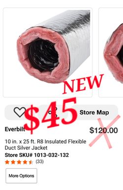 Everbilt 10 in. x 25 ft. R-8 Insulated Flexible Duct