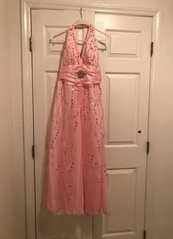 Pink Halter Prom Dress