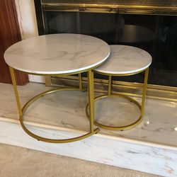 two pc tables open box new light weight 