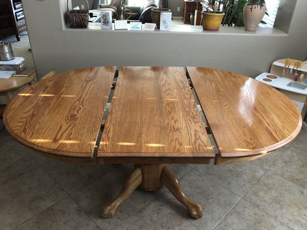 Solid Oak Dining Table Extendable Made In Usa For Gilbert Solid Oak Dining Table Extendable Made In Usa For Gilbert Az Offerup