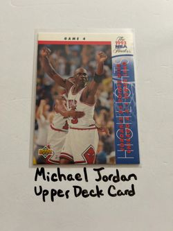 Micheal Jordan Chicago Bulls Hall of Fame Guard Upper Deck Card.