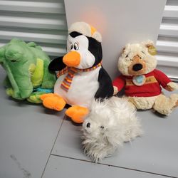 Four Cute Stuffed Animals
