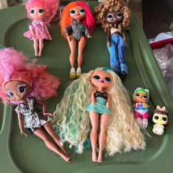 Lot Of 6 lol Dolls 
