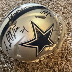Dallas Cowboys Mini Helmet With Multiple Authentic Signatures 