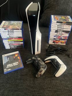PS5 Console Bundle 1TB • 2 controllers Playstation 5 Console • Sony PS5 Slim Edition DualSense Controller PS5 Controller Call of Duty Black Ops 7 MW2 