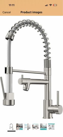 AIMADI Contemporary Kitchen Sink Faucet,Single Handle Stainless Steel Kitchen Faucets with Pull Down Sprayer,Brushed Nickel
