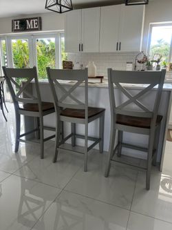 American Signature Counter Height Stools – Set of 3 – Excellent Condition