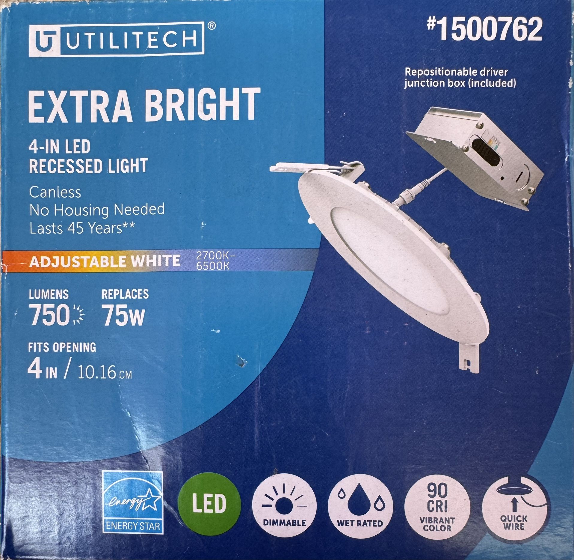 FOR SALE – Utilitech 4” Extra Bright LED Recessed Lights (Qty: 60 Available)