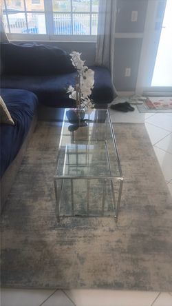 Glass and Chrome Coffee Table