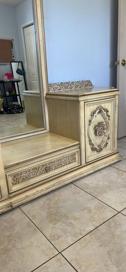 Antique Mirrored Bureau