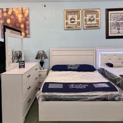 🔥Hot Deal🔥Brand New Queen Bed Frame, Dresser, Mirror And Nightstand $799, Finance Available, Delivery Available 