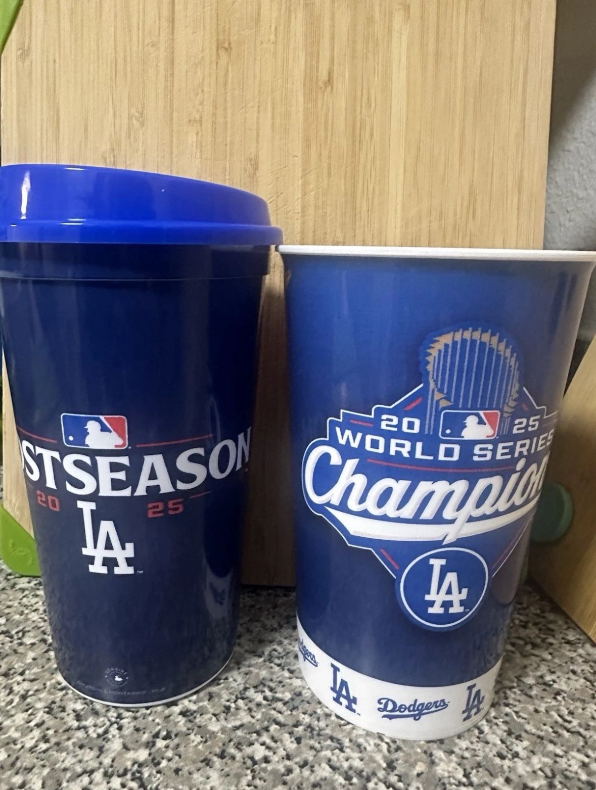 Dodgers Stadium 2025 Postseason & World Series Champions Souvenir Cups
