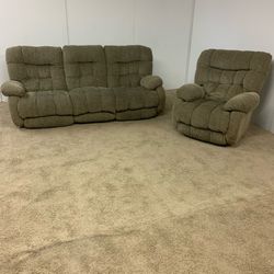 Recliner Couch And Chair *Free Delivery*