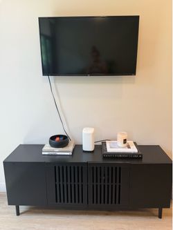 Black tv stand/media console table