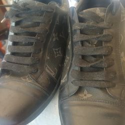 Louis Vuitton Black Monogram Sneakers. 