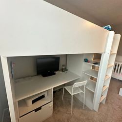 Twin Bed With Desk 
