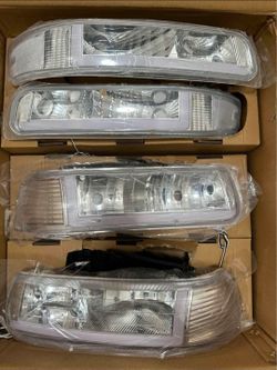 99-02 Silverado 00-06 Tahoe Suburban Headlights Faros Calaveras Micas