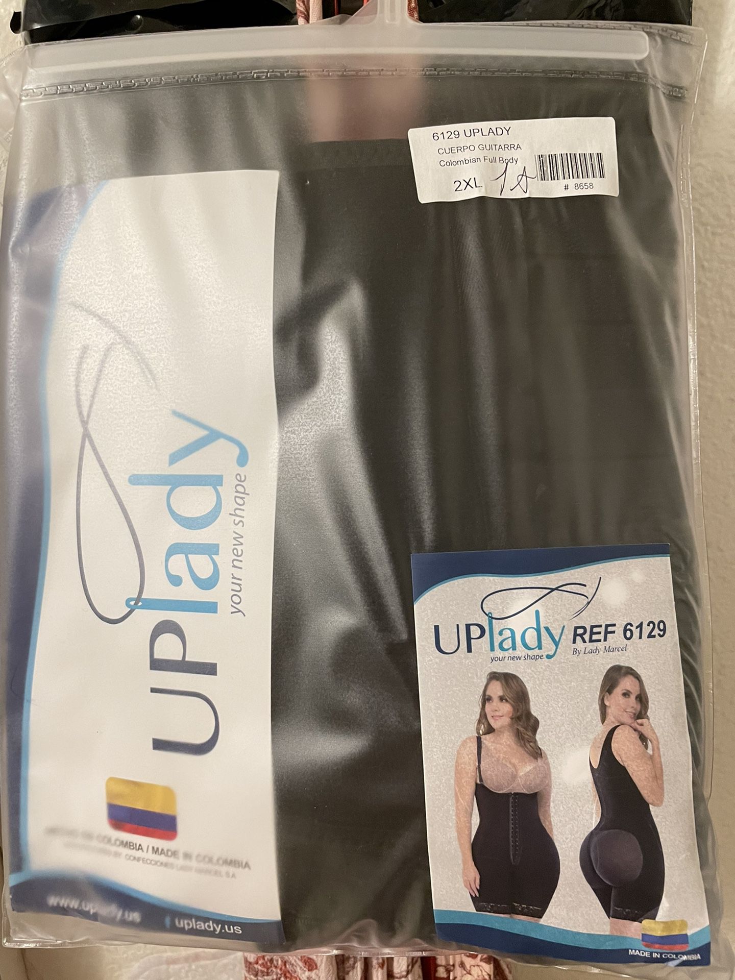 Fajas Colombianas Uplady Leggings con Control Abdomen Ref 1210BLK (S) Black  at  Women's Clothing store