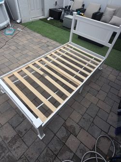 Selling White Twin Bed  Dimensions: 79” x 41.5” x 38”