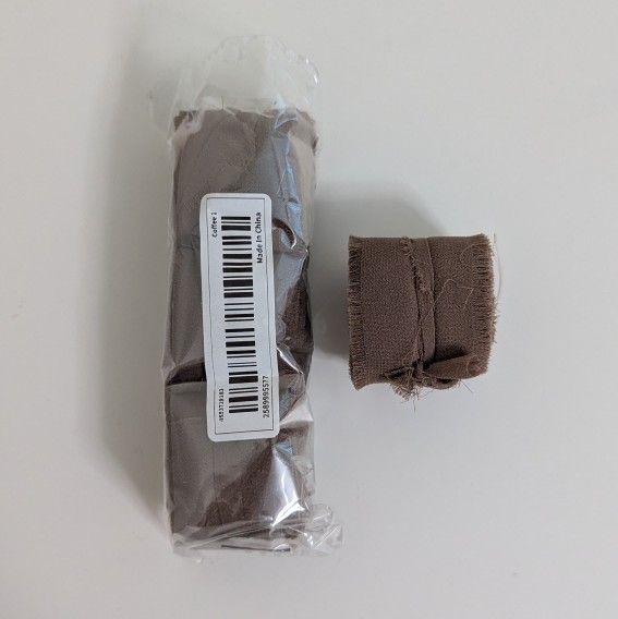 Brown Frayed Edge Chiffon Ribbon Rolls