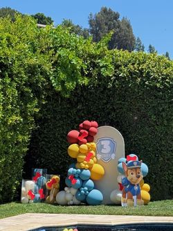 Backdrop & balloon garlands