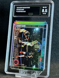 2019 Hoops Premium Stock 🔥 Stephen Curry 🔥 Courtside Holo GMA 8.5 NM-MT 💎 - Golden State Warriors