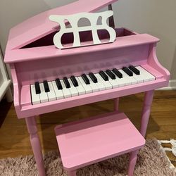 Pink Toddler Piano with Bench