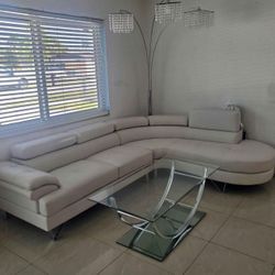 Sectionals, Floor Lamp, Coffee Table 