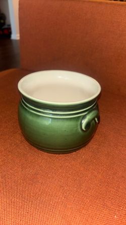 green glazed stoneware/ceramic bowl