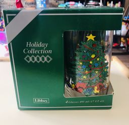 Libbey Vintage Christmas Glasses