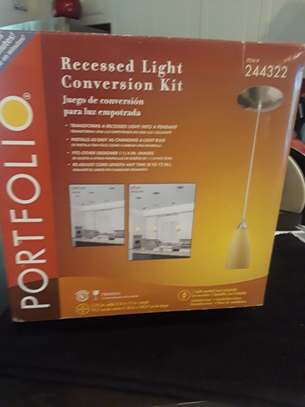 Set of 2 newPortfolio recessed light conversion kit