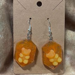 Orange Gummy Bear Earrings