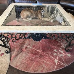 Glass, Metal, Coffee and End table