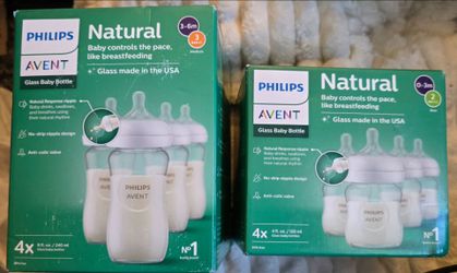 Philips Avent Natural Glass Baby Bottles – 2 Box Set
