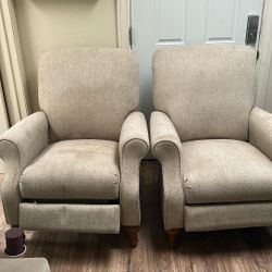 Two Recliner Chairs.  