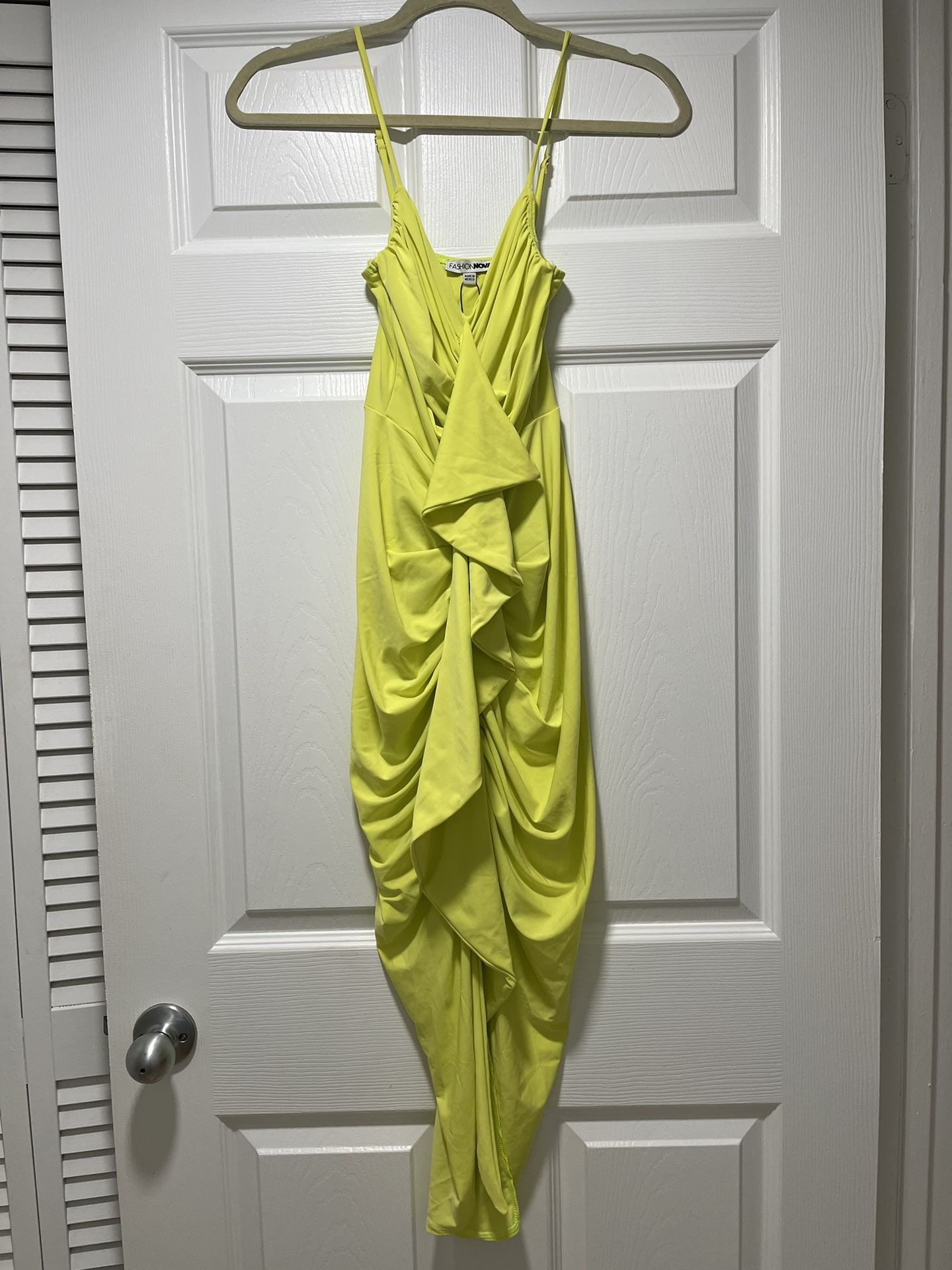 Lemon yellow dress for special occasion, size XS
