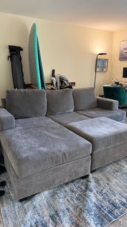 Sectional Couch and Ottoman