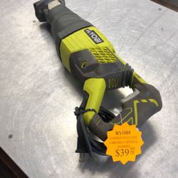 96091 Ryobi RJ1861V Corded 120v 12amp 0-3000rpm Variable Speed Reciprocating Saw 586861