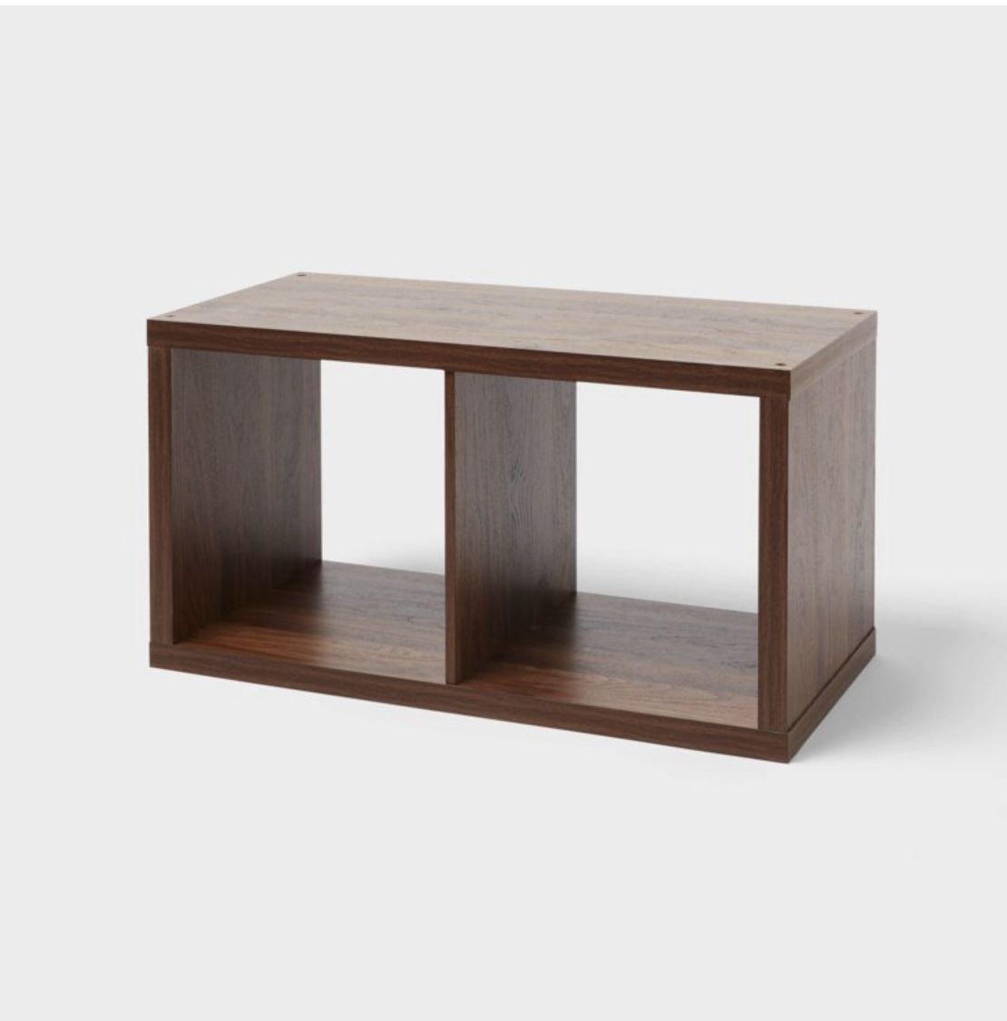 2-Cube Decorative Organizer -natural walnut- New!